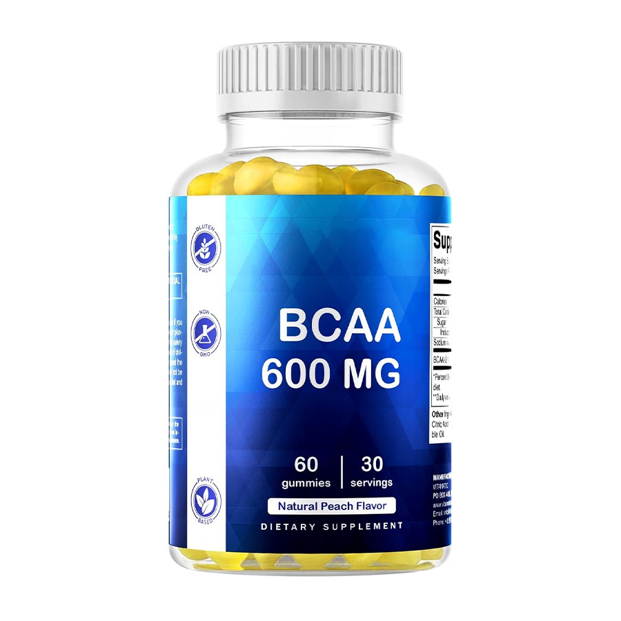 BCAA 600 mg étrendi gumik természetes izom -visszanyerés és energiaellátás az aktív életmódhoz