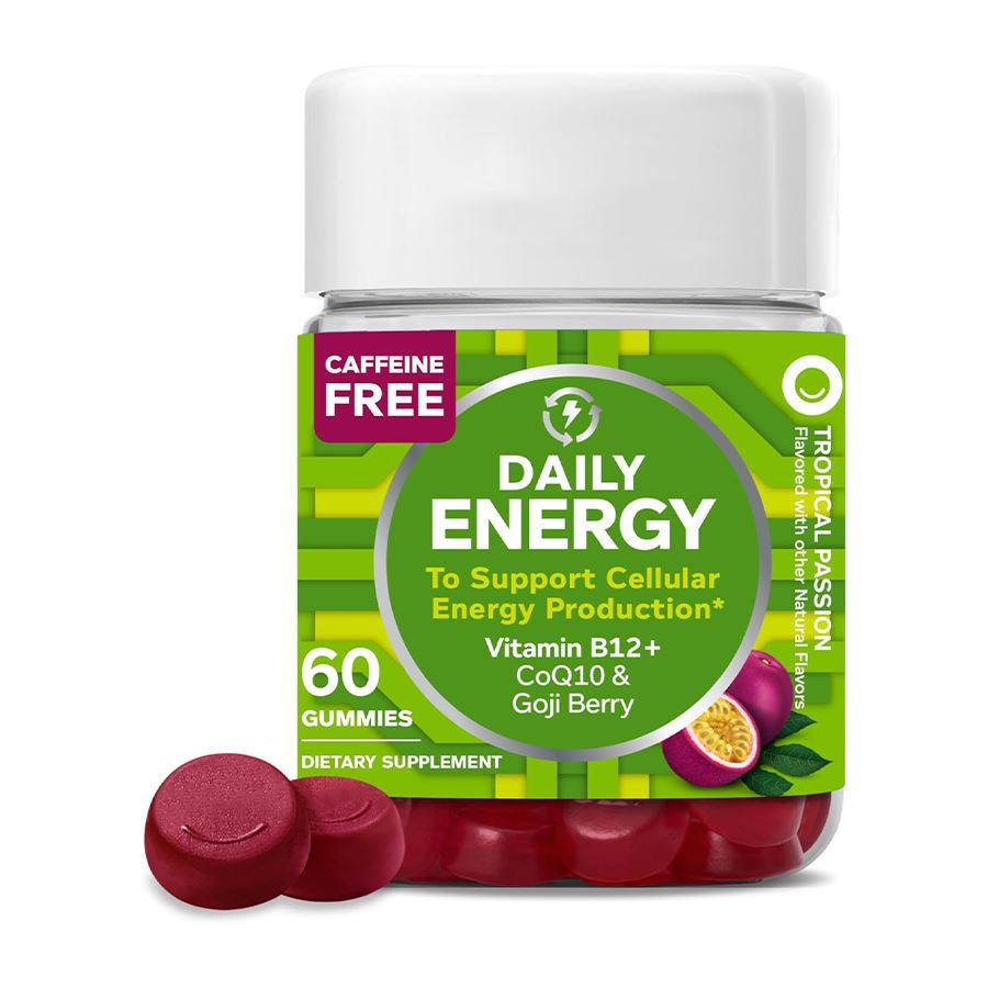 Olly Daily Energy Gummies természetes celluláris energiával táplálja a napját